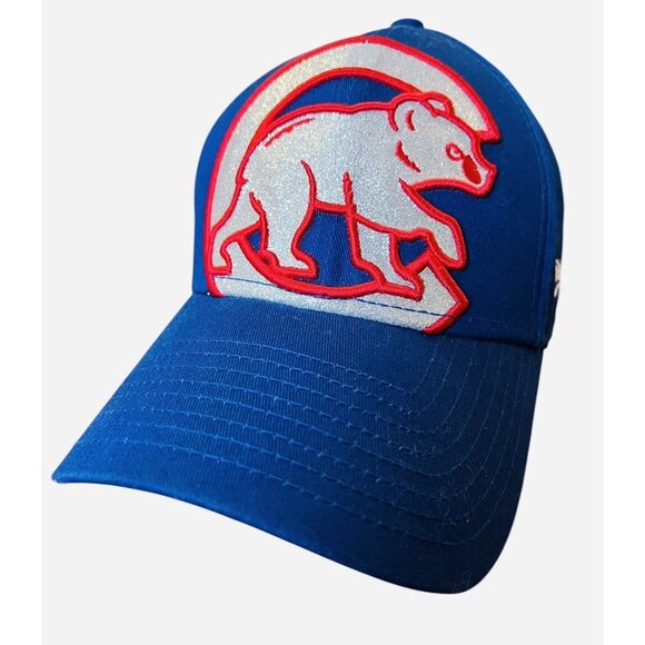Chicago Cubs MLB New‎ Era Glitter Blue Womens Strapback  Baseball Cap Hat - Picture 1 of 8